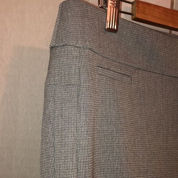 LOFT 12P Julie Straight Gray White Mini Plaid Dress Slacks Trousers - Picture 9 of 16